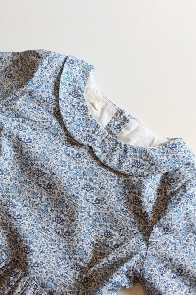 画像3: Olivier(オリビエ) PEGGY ペギーワンピース （リバティプリント Katie and Millie Blueケイティ・アンド・ミリー・ブルー） 5歳/6歳 (3)