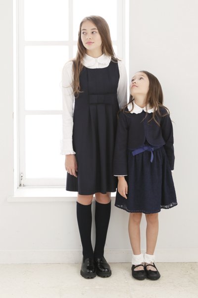 画像2: PCI(パルレシフォンインターナショナル) ジャンパースカートELENOR ネイビー120cm (2)