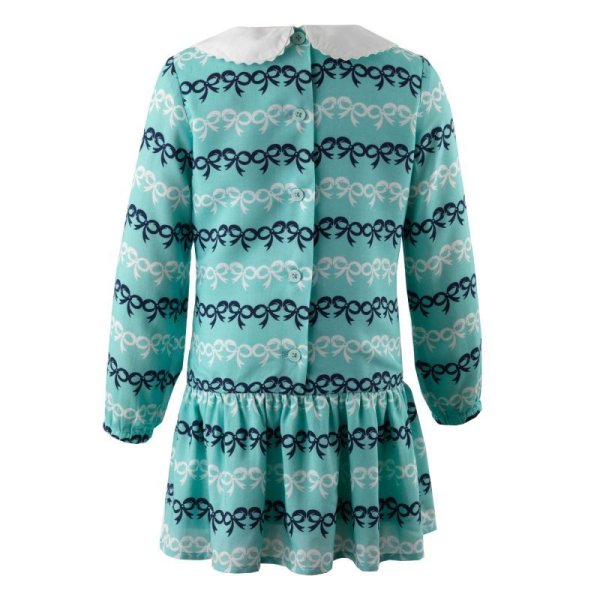 画像3: Rachel Riley(レイチェル・ライリー)Bow Stripe Peter Pan Collar Dressリボンストライプワンピース 3歳4歳6歳 (3)