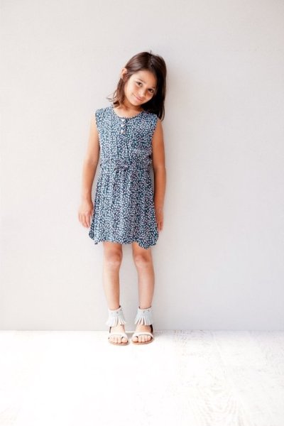 画像2: 【SALE!!30％オフ!!】 SUDO(スドー) SUMMER SYMPHONY DRESS　サマーシンフォニードレス mood indigo 2歳4歳 (2)