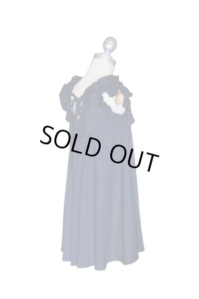 画像4: Il gufo(イルグッフォ) フリルネイビーワンピース 8歳126cm (4)