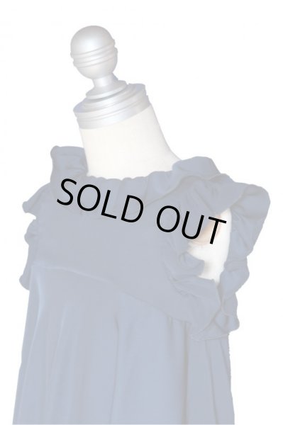 画像3: Il gufo(イルグッフォ) フリルネイビーワンピース 8歳126cm (3)