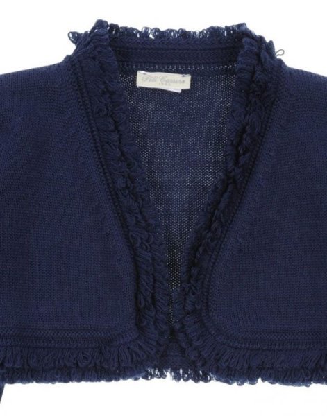 画像2: PILI CARRERA(ピリ・カレラ) ニットボレロ（ネイビー)  6歳116cm (2)