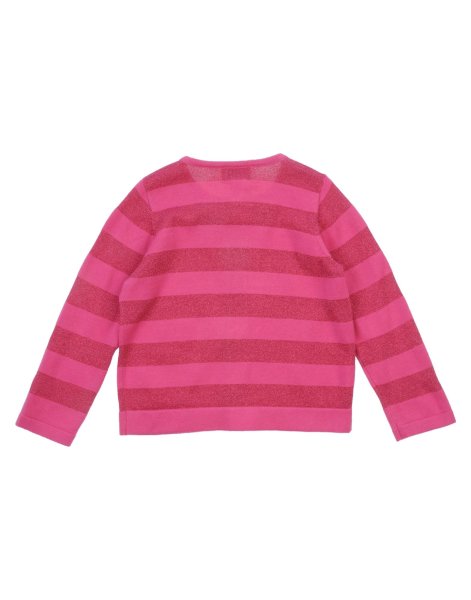 画像4: Bonnie baby(ボニーベイビー) コットンカーディガン(ピンクラメボーダー) 4-5歳104-112cm (4)