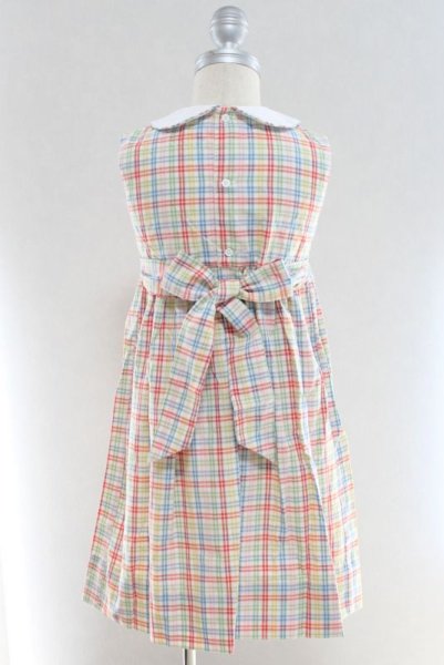 画像2: 【再入荷!!】カニさんと遊ぶスモッキングワンピース 3歳〜5歳 (2)