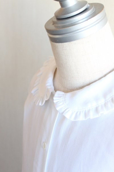 画像4: 【再入荷!!】ブラウス/パフスリーブ/長袖/フリルカラー/前ボタン 5歳115cm6歳125cm (4)