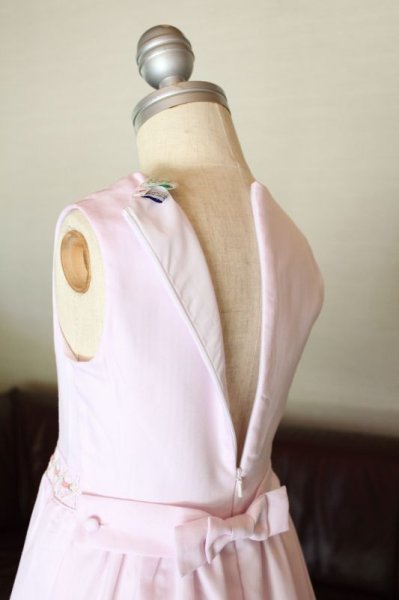 画像3: 【JiJiオリジナル】スモッキング刺繍ジャンパースカート/サマードレス(ペールピンク) 6歳115-120cm (3)